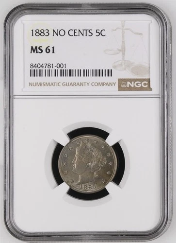 1883 Liberty "V" Nickel - No Cents - 5C - NGC MS 61