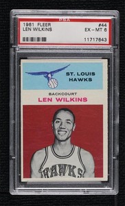 1961-62 Fleer Lenny Wilkens #44 PSA 6 Rookie RC HOF