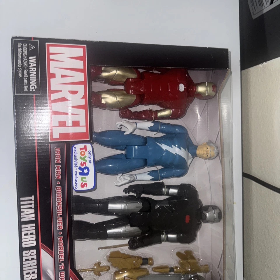 Marvel Comics Titan Series 12" 3 pack Iron Man Quicksilver War Machine TRU MIB - Image 2 of 4