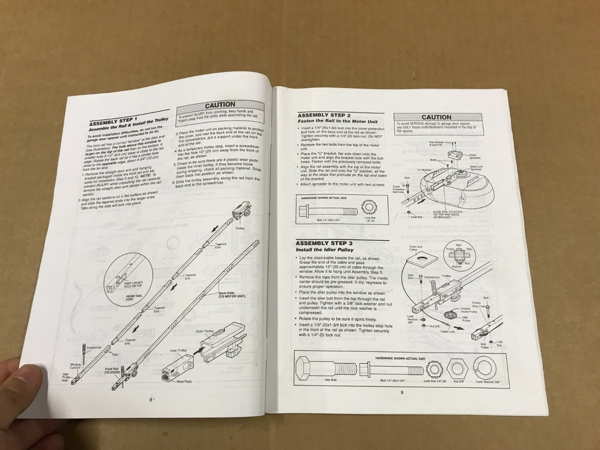 Vintage Sears Craftsman Garage Door Opener Owner's Manual | eBay