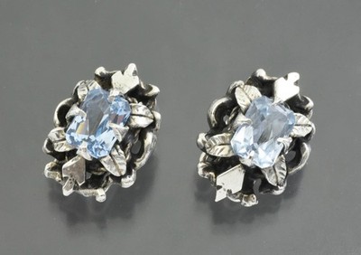 ART DECO Ohrclips 800er Silber  30er Jahre