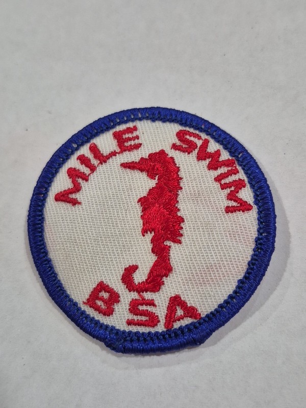 Vintage BSA Boy Scout Mile Swim Patch FREE SHIPPING