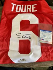 PSA SAMORI TOURE HAND SIGNED JERSEY SIZE LARGE. (Nebraska) PSA AJ65684