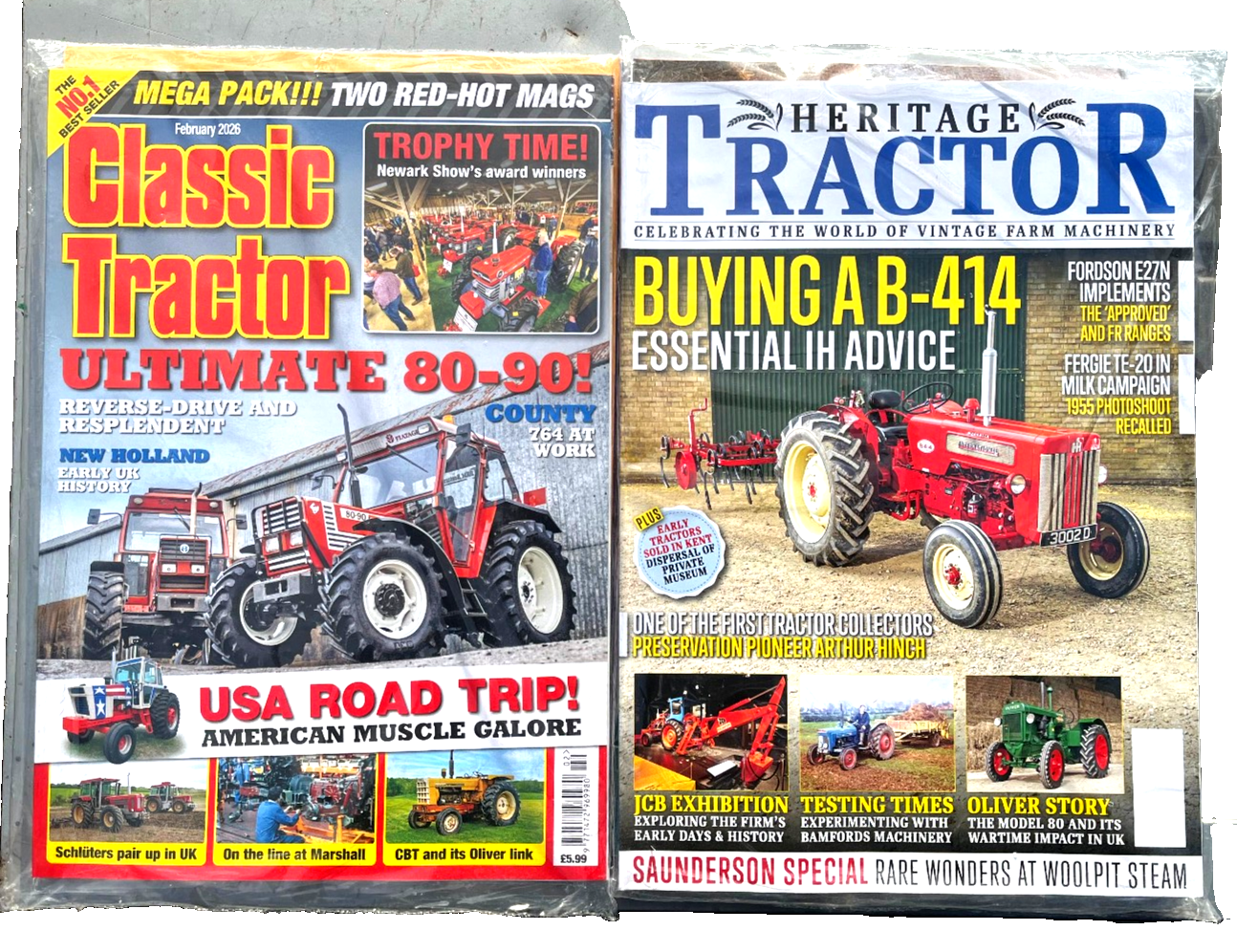 CLASSIC TRACTOR MAGAZINE FEBRUARY 2026 WITH HERRITAGE TRACTOR MAG ~ NEW ~