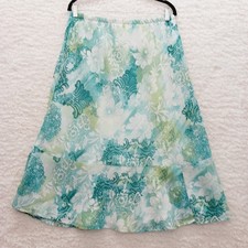 Skirt Midi Chiffon Blue Bloomcore Fairy Whimsycore Coastal Grandma Y2K Size 12