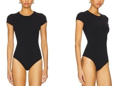 COMMANDO butter luxe cap sleeve bodysuit in black size S Small Womens Casual