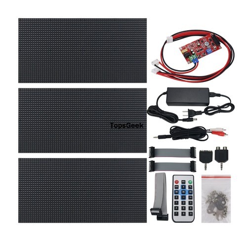 AS1000 3*P4 Voice Control RGB Music Spectrum Display Light w/ Controller Board