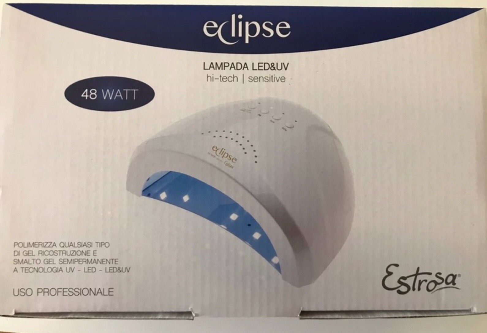 Estrosa Eclipse: Lampada LED/UV 48W Sensitive per Risultati Estetici