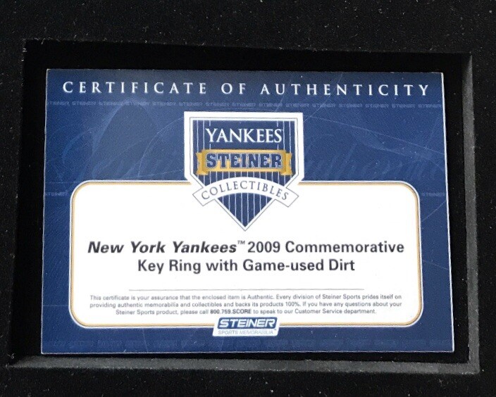 2009 New York Yankees Authentic Game Used Dirt Keychain – The Tradition Continues