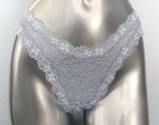 Victoria's Secret Brazilian Panty Dream Angels Blue Alloy High Leg Cheeky XL