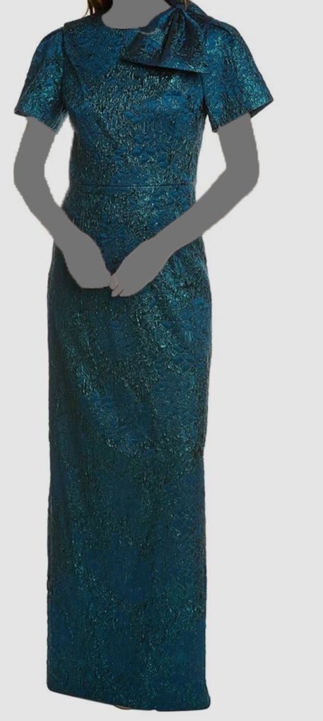 $681 Rickie Freeman by Teri Jon Women's Blue Jacquard Column Gown Dress Size 2 | eBay $681 Rickie Freeman by Teri Jon Women's Blue Jacquard Column Gown Dress Size 2 | eBay