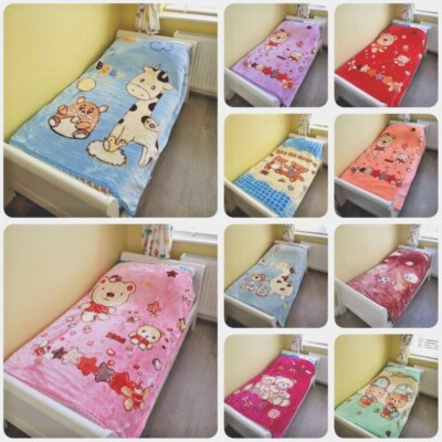 Luxus 2-lagiger Kinderwagen superweich Nerz Babybett Decke warm schöne Designs Jungen & Mädchen