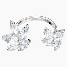 Swarovski Open Ring Louison, Size 6.75, Clear Crystals, 5372962, New In Box