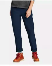 Eddie Bauer Women's Fleece Lined Pants (Navy, 12) USED