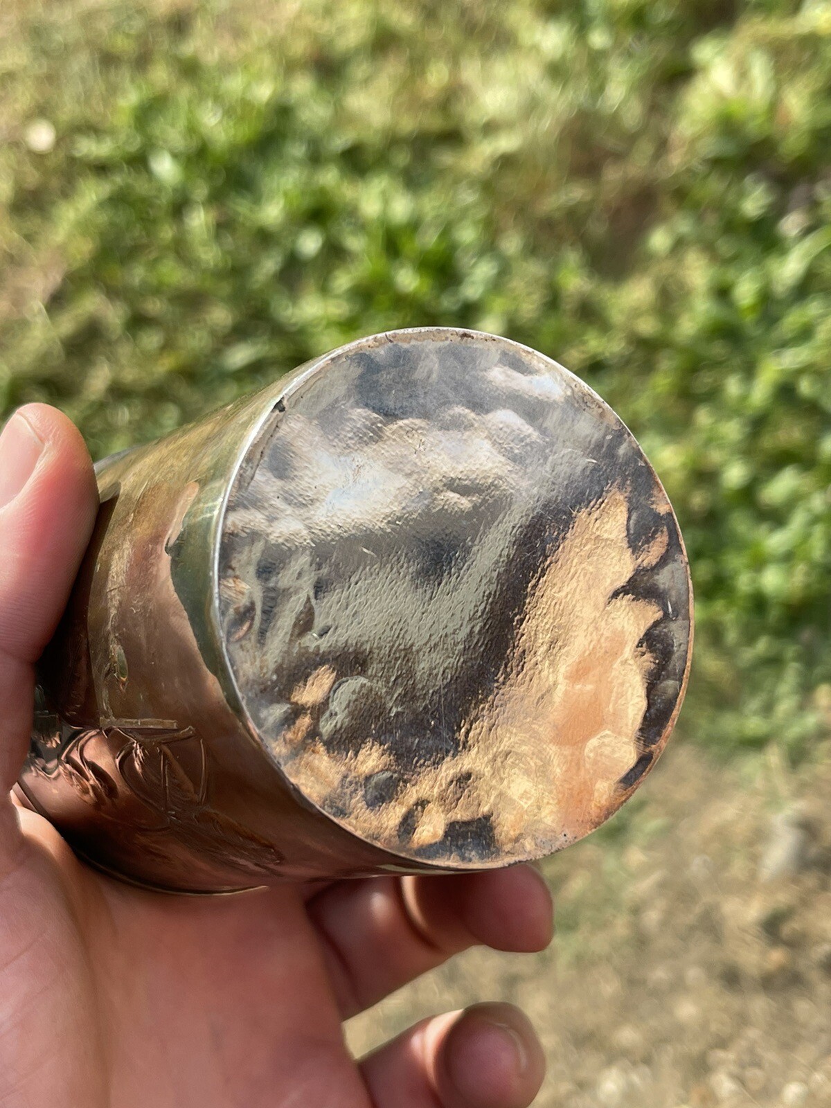 Timbale Argent Massif Italie Italien Poinçons Silver Mark Fruits Verre