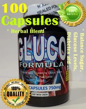 Gluco formula Balance sugar Glucose Levels apoya glucosa 100 Capsulas