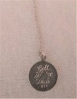 VINTAGE GERMAN NECKLACE 835 SILVER TAURUS BULL PENDANT "GOD BLESS YOU" 17" CHAIN — photo 5