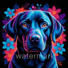 Digital Image Picture Photo Wallpaper Background Colorful illustration Dog Art