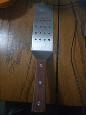 CrestWare Perforated Spatula with Wooden Handle Blade 8 x 3" 