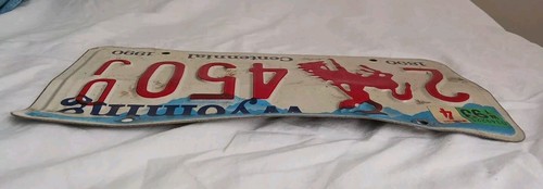 Etiqueta de matrícula del centenario '93 WYOMING ~ decoración ~ UpCycle ~ bricolaje Bucking Bronco - Imagen 4 de 5