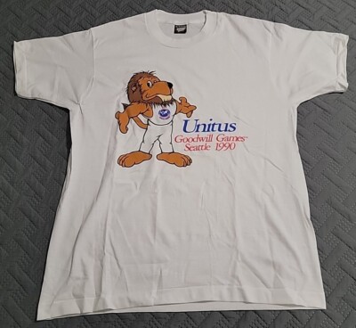 Seattle 1990 Goodwill Games Single Stitch T Shirt USA Made Screen Stars Best XL 