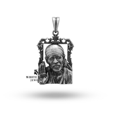Omshri Sachidanand Sadguru Sainath Sabka Malik 925 Silver Pendant Ready to Ship