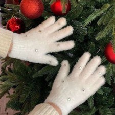 Women Ladies Warm Thick Soft Velvet Gloves Girls Winter Full Finger Gloves Gift  