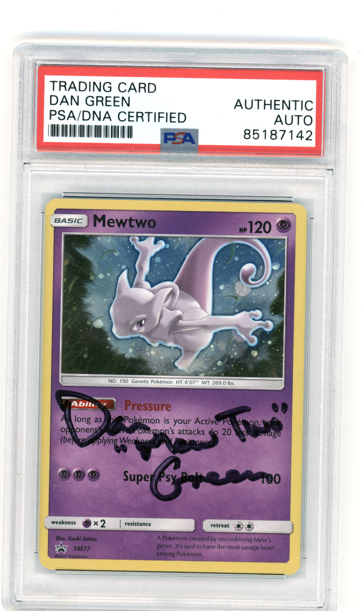 PSA Signed Dan Green Mewtwo Sun & Moon Sm77 Promo | eBay