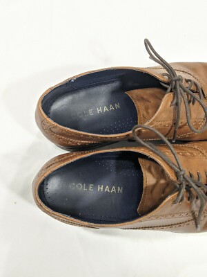 Cole Haan Men Wayne Brown Leather Cap Toe Oxford Lace Up  display picture 1
