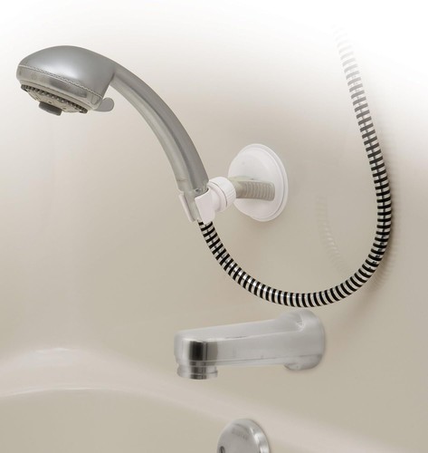 Changing Lifestyles Safe-er-Grip Portable Shower Arm, White and Gray - Picture 2 of 5