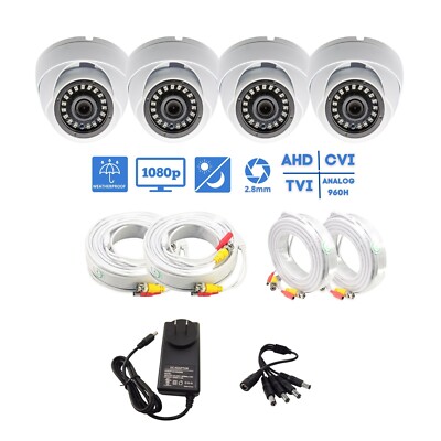 Evertech  Dome Security Camera with Connection Cables and Power Supply