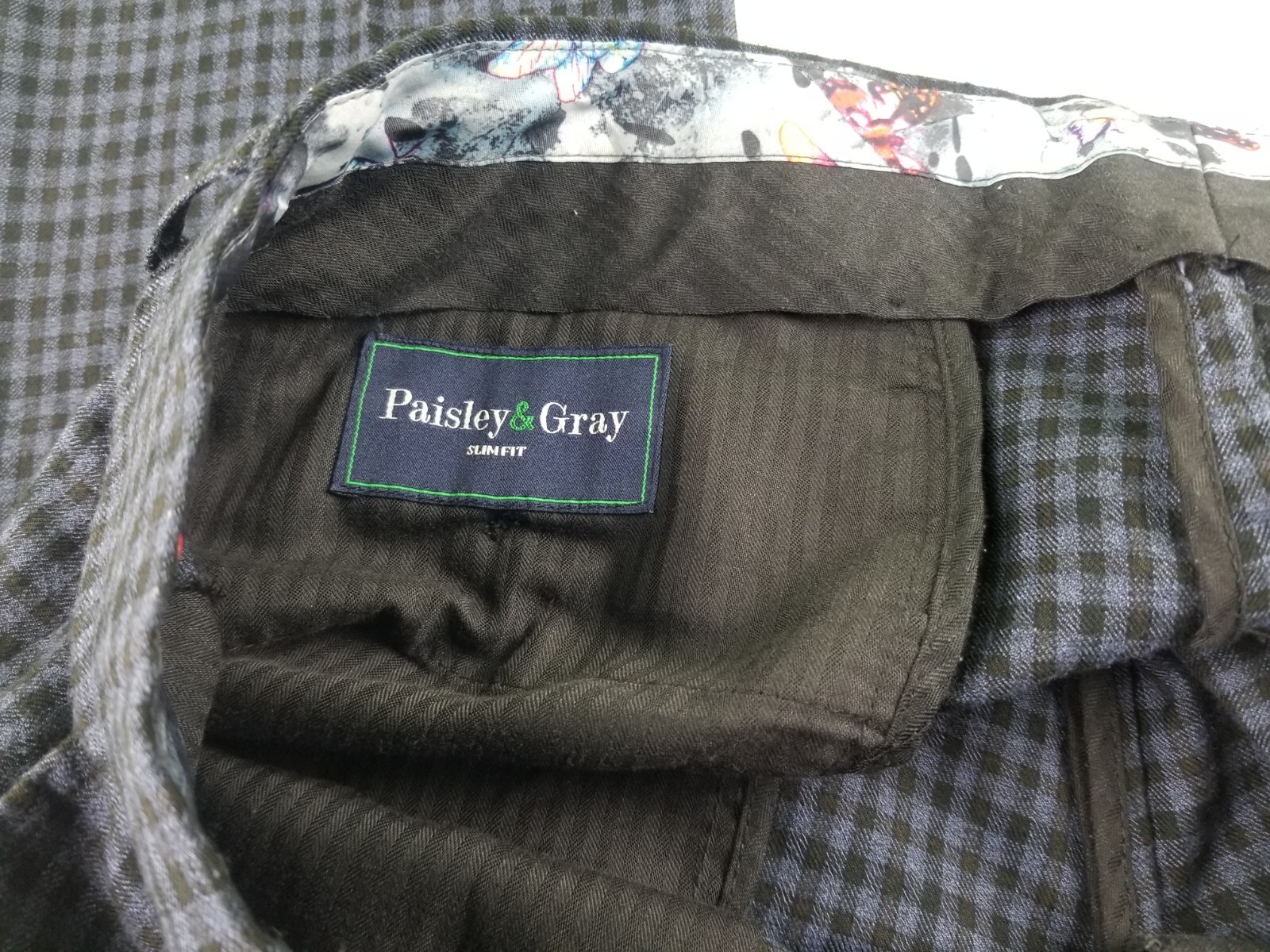 Paisley & Gray Slim Fit Men’s Dress Pants Size 36 x 32 Plaid 4989 eBay