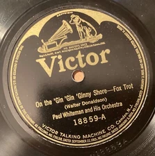 Paul Whiteman Or – 78 rpm Victor 18859: On the Gin Gin Ginny Shore/Marie; V+