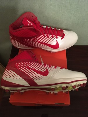New Nike Size 14 Air Zoom Alpha Talon Football Cleats Red White Fast Free Ship | eBay