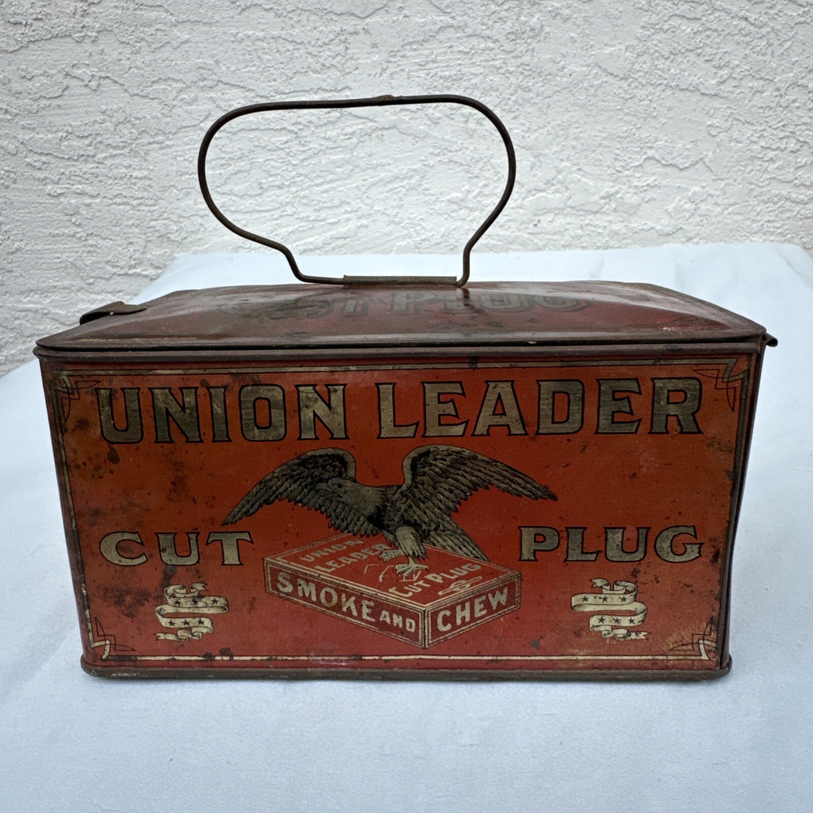 Antique Union Leader Cut Plug Tobacco Tin 1900’s