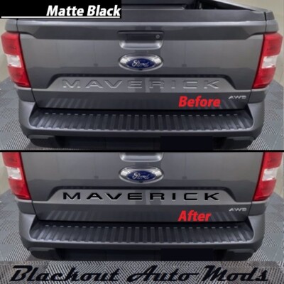Matte Black Tailgate Letter Inserts FITS 2022-2025 Ford Maverick ABS Plastic