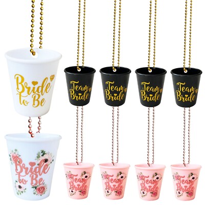 Junggesellinnenabschied Schnapsglas Gläser Tassen Halskette Team Braut Accessoires Gastgeschenke Schärpen