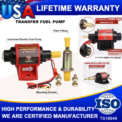 #ad 12V 2 3.5PSI Micro Electric Low Pressure Fuel Pump Gasoline Carburetor Universal $24.99