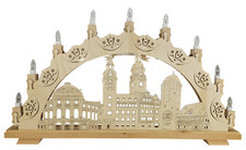 Lichterbogen Schwibbogen Holzkunst CHEMNITZ 3D Holz Fenster