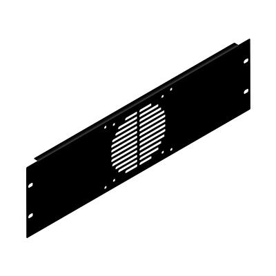 Penn Elcom R1268/3UK/F1 3U schwarz Flansch Rack Panel mit Lüftungsschlitzen für 1 x Lüfter
