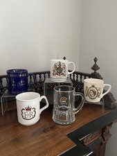 Queen Elizabeth II Silver Jubilee 1977 & Coronation 1952 Mugs Royal Memorabilia