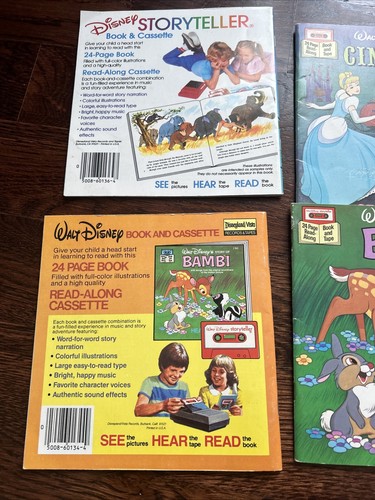 VINTAGE DISNEY Book and Tape **BOOKS ONLY** Great Shape!!! Snow White Cinderella - Picture 9 of 9