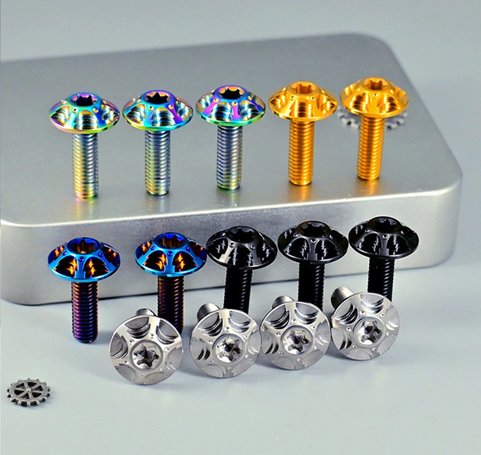 Tornillo de aleación de titanio cabeza de flor de fresado M6x10 15 20 25 mm perno parabrisas delantero Foto 4 de 4