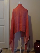 Civil War Reenactment Ladies Reddish Reversable Shawl Scarf Stole Wrap  