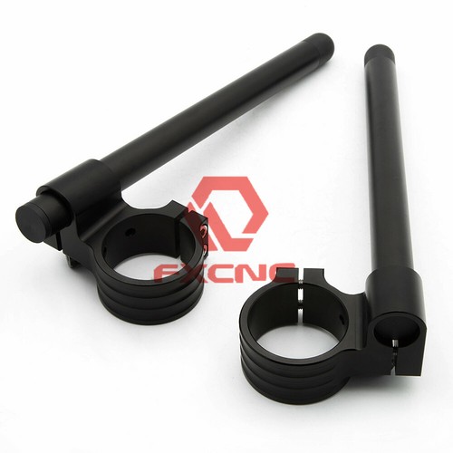 Universal For Riser Raise 1'' 50mm Sand Blasting Clip Ons Handlebars Fork Clipon - Foto 5 di 16