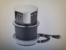 Lnk2Home Space Saver Pop-outlet, 3 Power Outlet 15 Amp, 2 USB Ports 2.4 Amp, 