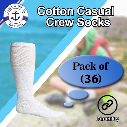 Wholesale Kids Crew Socks, Childrens Cotton Casual Crew Socks Size 6-13 - Picture 2 of 7