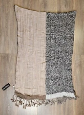 Roberto Cerri Melano Multicolor Brown Black Knit Scarf NWT Animal Print