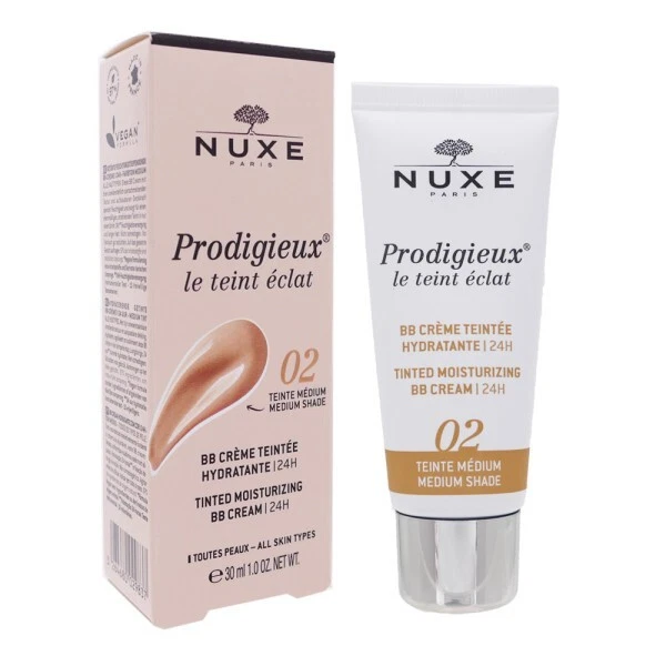 NUXE prodigieux teint éclat BB Crème n°2 Teintée Hydratante Teinte medium 30 ML - Photo 1/1