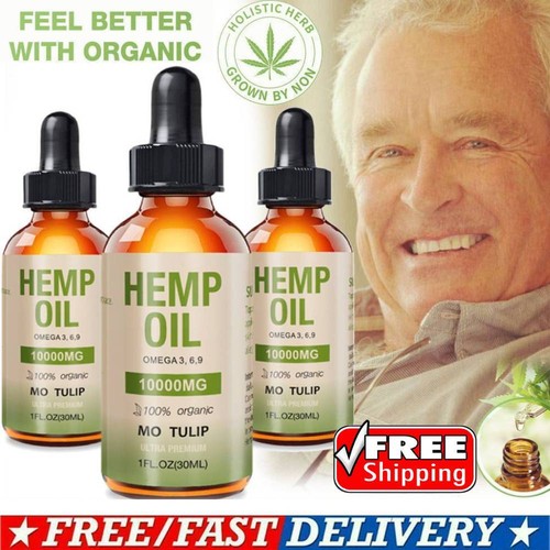 1-4x Pure Hemp Organic Hemp Seed Oil 10000MG 30ml Pain Relief, Anxiety, Sleep